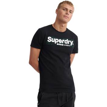 textil Herr T-shirts Superdry M1000069A Svart