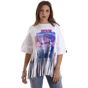 textil Dam T-shirts Versace B2HVB7V730384003 Vit