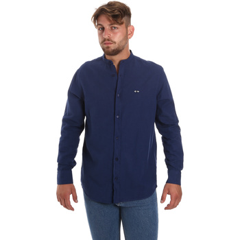 textil Herr Långärmade skjortor Les Copains 9U2722 Blå