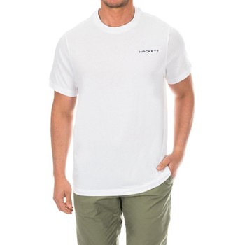 textil Herr T-shirts Hackett HMX2000D-WHITE Vit