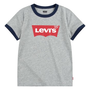 textil Pojkar T-shirts Levi's BATWING RINGER TEE Grå