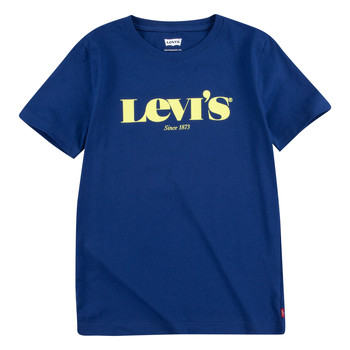 textil Pojkar T-shirts Levi's GRAPHIC TEE Blå
