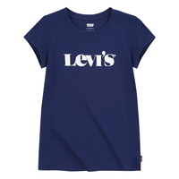 textil Flickor T-shirts Levi's MODERN VINTAGE SERIF TEE Marin