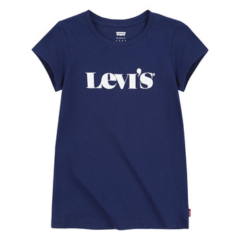 textil Flickor T-shirts Levi's MODERN VINTAGE SERIF TEE Marin