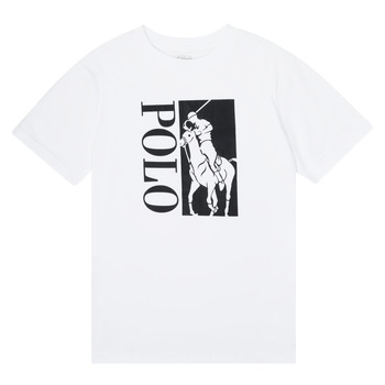 textil Pojkar T-shirts Polo Ralph Lauren CROPI Vit