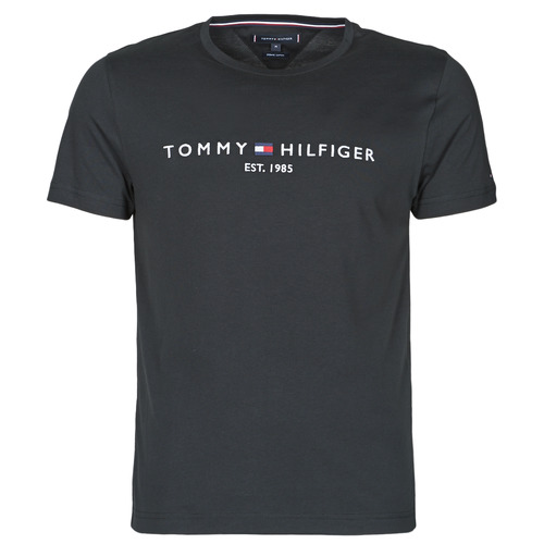 textil Herr T-shirts Tommy Hilfiger CORE TOMMY LOGO Svart