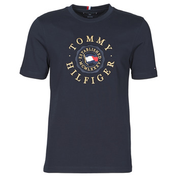 textil Herr T-shirts Tommy Hilfiger ICON COIN TEE Marin