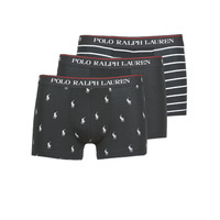 Underkläder Herr Boxershorts Polo Ralph Lauren CLASSIC TRUNK X3 Svart / Vit / Svart