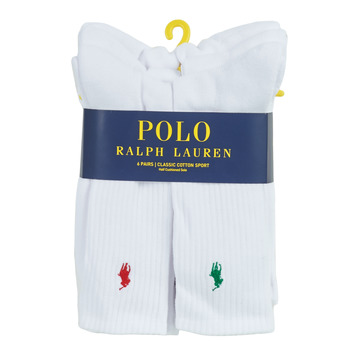 Underkläder Herr Sportstrumpor Polo Ralph Lauren ASX110 6 PACK COTTON Vit