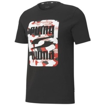 textil Herr T-shirts Puma Rebel Camo Graphic Tee Svart