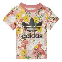 textil Flickor T-shirts adidas Originals DREZZI Flerfärgad