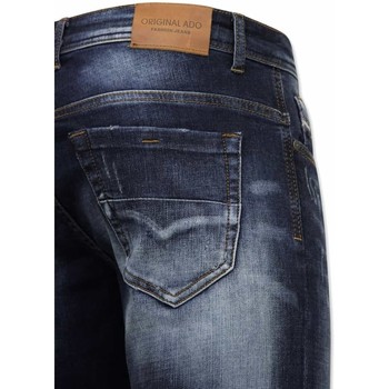 True Rise Slim Fit Jeans För A Blå