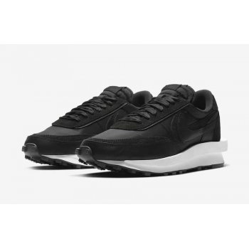 Skor Sneakers Nike LDWaffle Racer x Sacai White Black/Black
