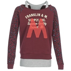 textil Dam Sweatshirts Franklin & Marshall MANTECO Bordeaux / Grå