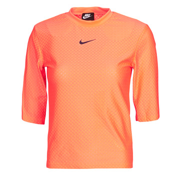 textil Dam T-shirts Nike NSICN CLSH TOP SS MESH Orange