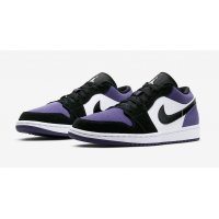 Skor Sneakers Nike Air Jordan 1 Low Court Purple  Court Purple/Black-White