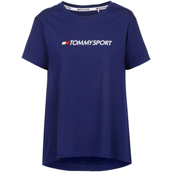textil Dam T-shirts & Pikétröjor Tommy Hilfiger S10S100445 Blå