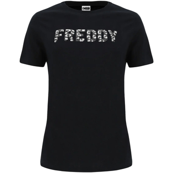 textil Dam T-shirts Freddy F0WCLT3 Svart
