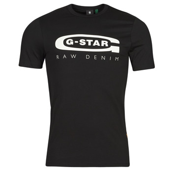 textil Herr T-shirts G-Star Raw GRAPHIC 4 SLIM Svart