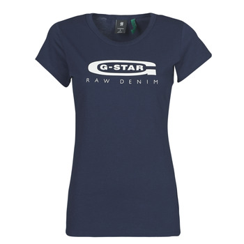 textil Dam T-shirts G-Star Raw GRAPHIC 20 SLIM Blå
