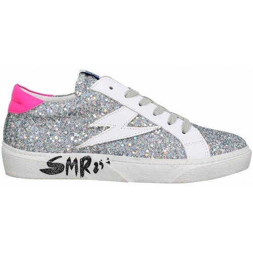 Skor Dam Sneakers Semerdjian Catri Glitter Femme Argent Fluo Silver