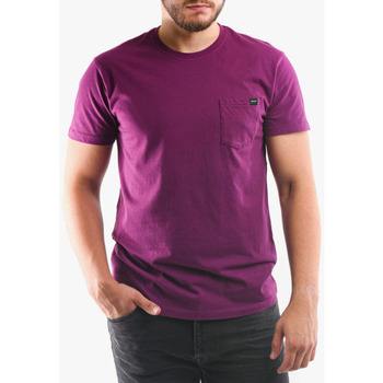 textil Herr T-shirts & Pikétröjor Edwin T-shirt avec poche Violett