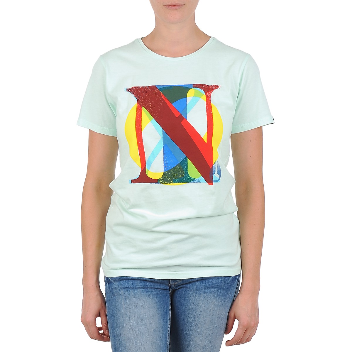 textil Dam T-shirts Nixon PACIFIC Grön