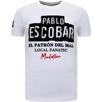 textil Herr T-shirts Local Fanatic Pablo Escobar Vit