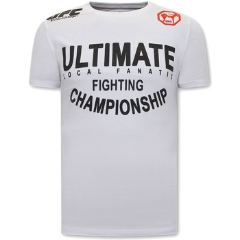 textil Herr T-shirts Local Fanatic Tryck UFC Ultimate Vit