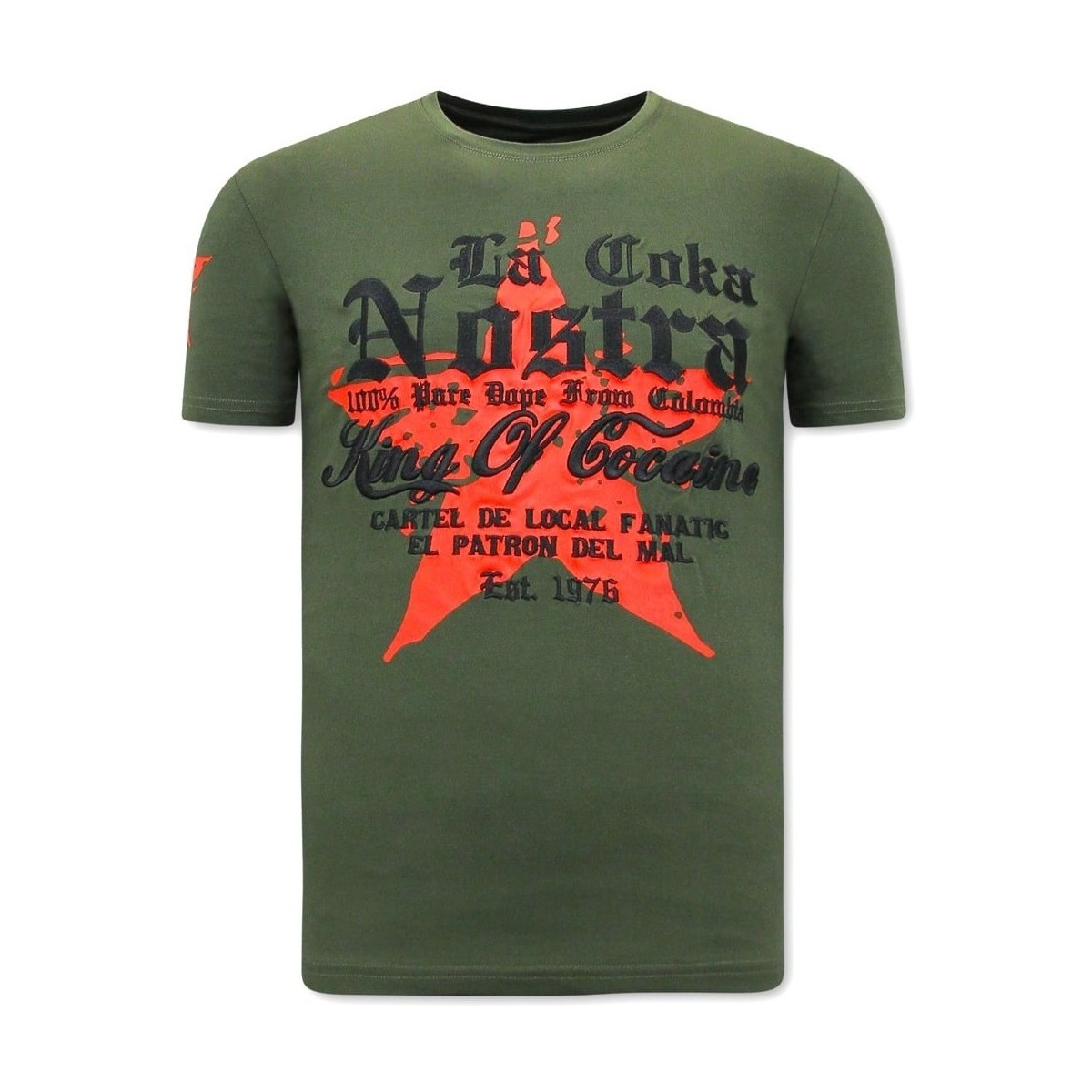 textil Herr T-shirts Local Fanatic King Of Cocaines Grön