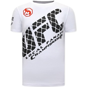 textil Herr T-shirts Local Fanatic Tryck UFC Vit