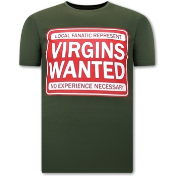 textil Herr T-shirts Local Fanatic Tryck Virgins Wanted Grön