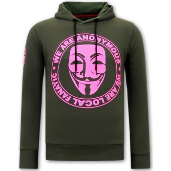 textil Herr Sweatshirts Local Fanatic We Are Anonymous Huv Grön