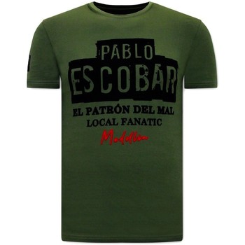 textil Herr T-shirts Local Fanatic Pablo Escobar Grön