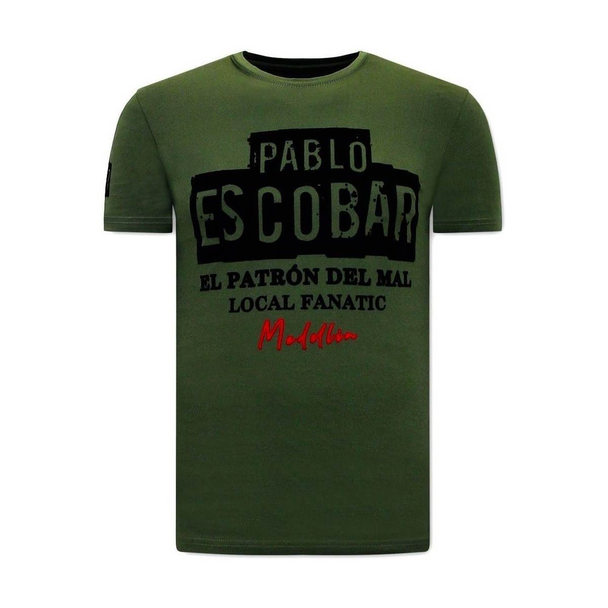 textil Herr T-shirts Local Fanatic Pablo Escobar Grön