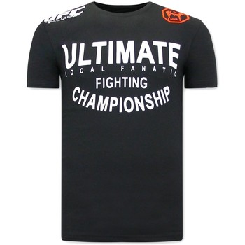 textil Herr T-shirts Local Fanatic Tryck UFC Ultimate Svart