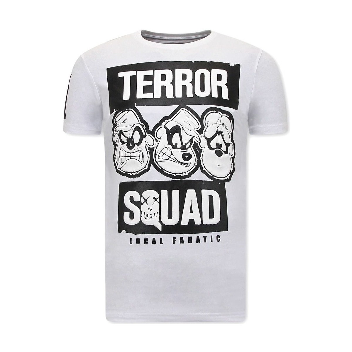 textil Herr T-shirts Local Fanatic Tryck Beagle Boys Squad Vit