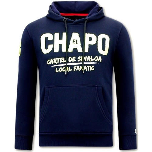 textil Herr Sweatshirts Local Fanatic Huv El Chapo Blå