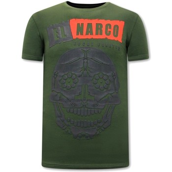 textil Herr T-shirts Local Fanatic El Narco Tryck Grön