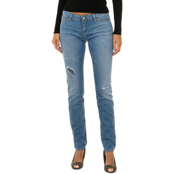textil Dam Byxor Armani jeans 3Y5J06-5D0UZ-1500 Blå