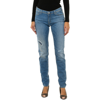 textil Dam Byxor Armani jeans 3Y5J28-5D0UZ-1500 Blå