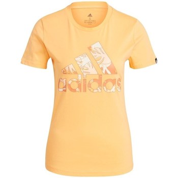 textil Dam T-shirts adidas Originals Tropical Graphic Orange