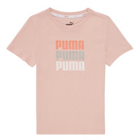 textil Flickor T-shirts Puma ALPHA TEE Rosa