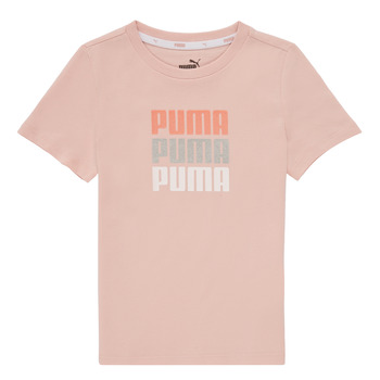 textil Flickor T-shirts Puma ALPHA TEE Rosa