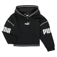 textil Flickor Sweatshirts Puma PUMA POWER HOODIE Svart