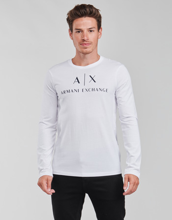 textil Herr Långärmade T-shirts Armani Exchange 8NZTCH Vit