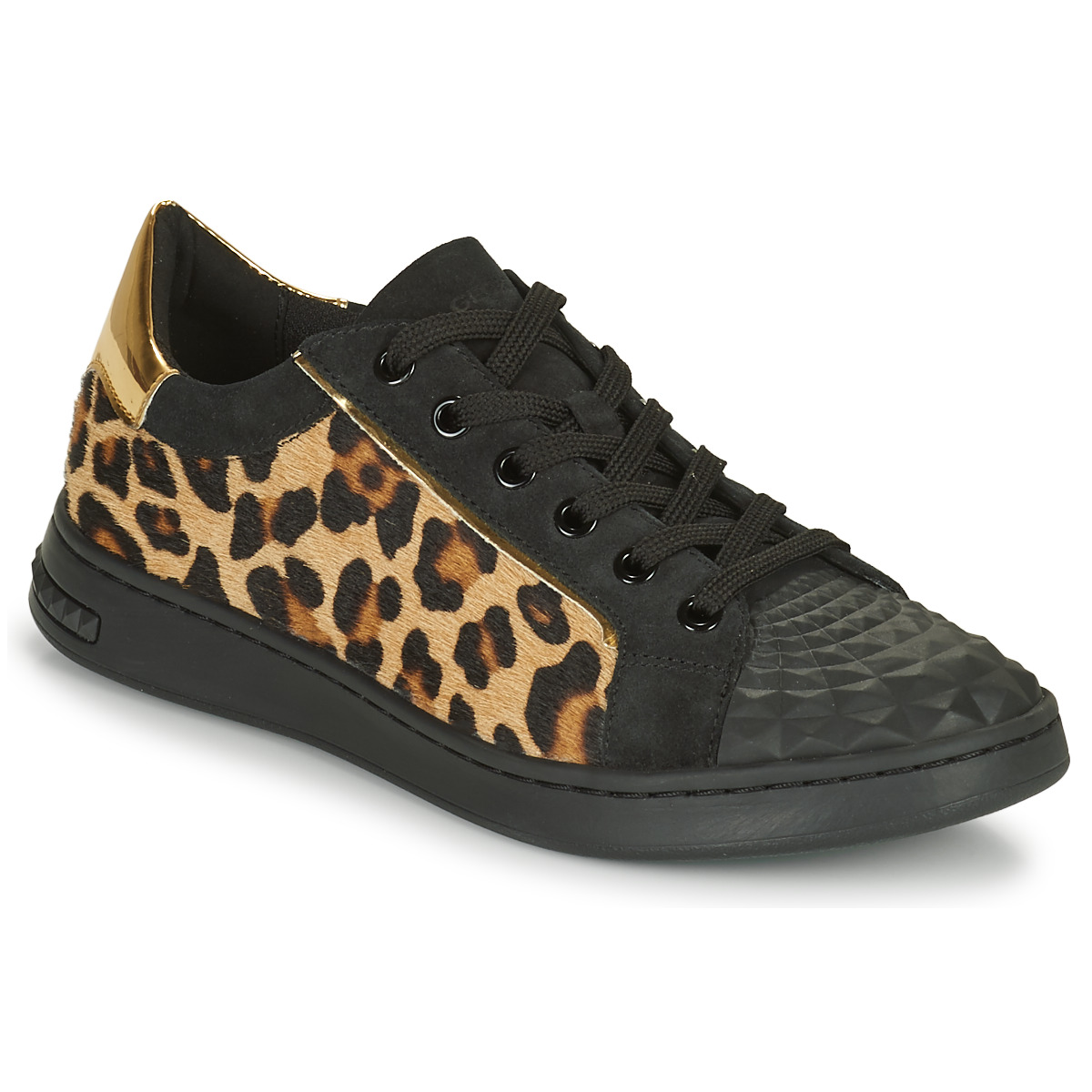 Skor Dam Sneakers Geox JAYSEN Svart / Leopard
