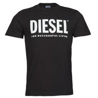 textil Herr T-shirts Diesel T-DIEGOS-ECOLOGO Svart