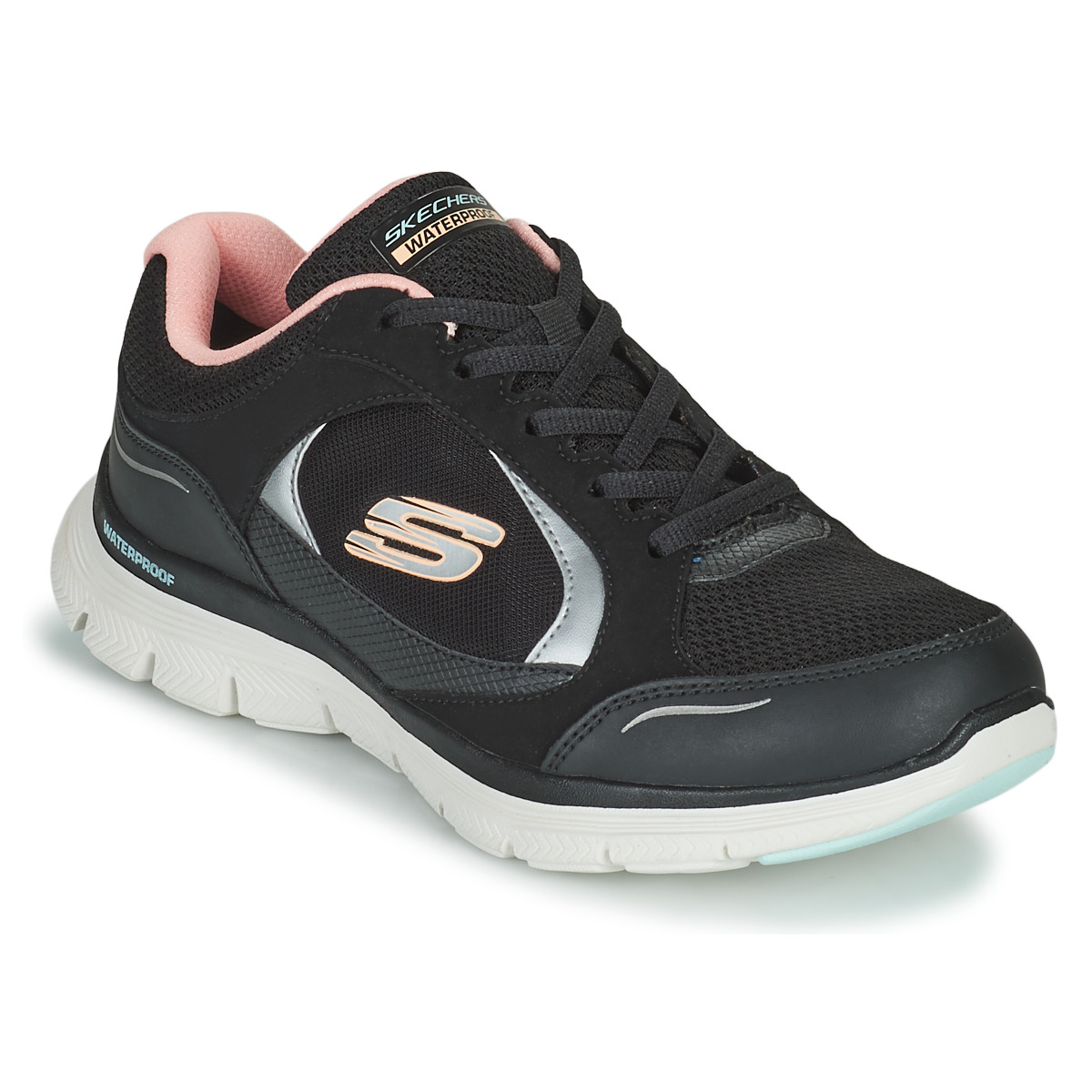 Skor Dam Sneakers Skechers FLEX APPEAL 4.0 Svart / Rosa