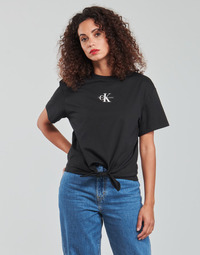 textil Dam Blusar Calvin Klein Jeans KNOTTED TEE Svart